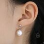 Genuine Fresh Water Pearls Drop Stud Earrings, thumbnail 9 of 12