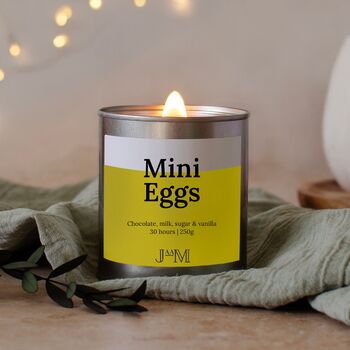 Mini Eggs Crackle Wick Candle For Easter Chocolate Lovers, 5 of 7