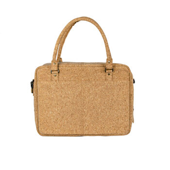 Personalised Cork Leather Oxford Zip Up Satchel, 2 of 9