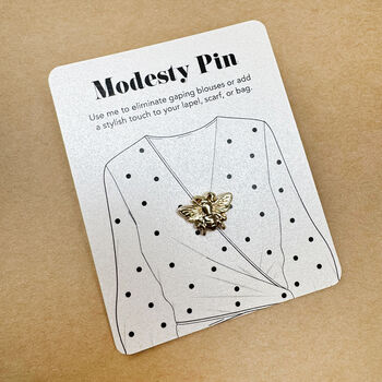 Modesty Bee Pin, Bee Shaped Modesty Pin, Bee Little Brooch, 4 of 6