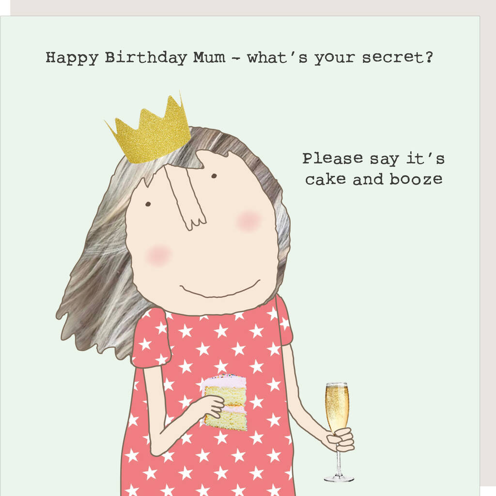 Mum Secret Birthday Card By Rosie Made A Thing | notonthehighstreet.com