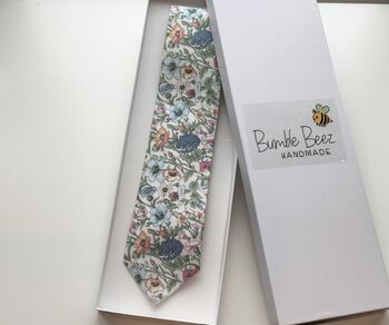Liberty Neck Tie/Pocket Square/Cuff Link In Florals, 2 of 8