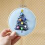 Christmas Tree Hoop Embroidery Kit, thumbnail 3 of 5