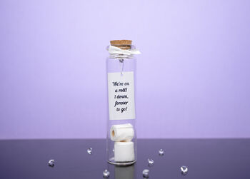 Personalised 1st Paper Anniversary Photo Toilet Roll Bottle Gift, 2 of 2