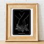 Personalised Clasped Hands, Line Art Print, thumbnail 2 of 10