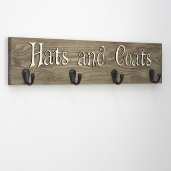 Personalised Coat Rack With Hooks, 3 of 6