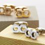 Geometric Infinity Cufflinks Silver Rose Or Gold Colour, thumbnail 1 of 6