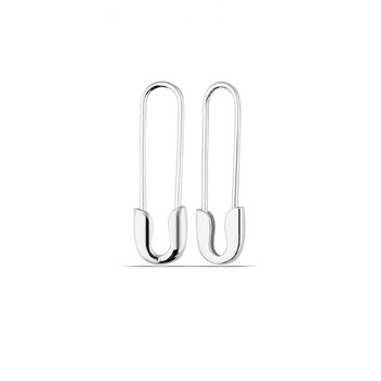 Sterling Silver Safety Pin Earrings, 6 of 8