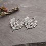 Sterling Silver Dangly Lace Heart Earrings, thumbnail 2 of 4