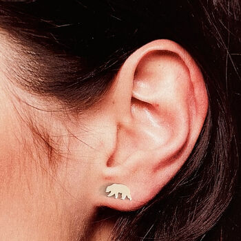 Bear Hugs Earrings In Sterling Silver, 8 of 8