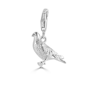 Racing Pigeon Charm Sterling Silver, 5 of 12