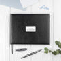 Personalised Luxury Black Leather Guest Book, thumbnail 3 of 9