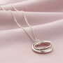 Personalised Double Secret Script Ring Necklace, thumbnail 2 of 10
