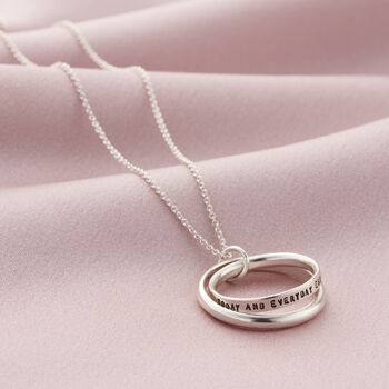 Personalised Double Secret Script Ring Necklace, 2 of 10