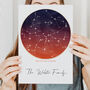 Personalised Family Constellation Watercolour Print, thumbnail 4 of 9