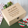 Personalised Wedding Keepsake Box | Memory Chest, thumbnail 2 of 6