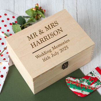 Personalised Wedding Keepsake Box | Memory Chest, 2 of 6