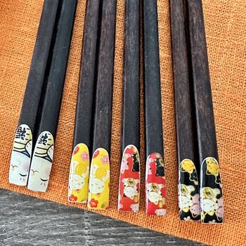 Lucky Cat Luxury Japanese Chopsticks, 4 of 6
