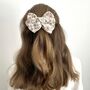 Floral Hand Tied Hair Bow Stocking Filler, thumbnail 5 of 5