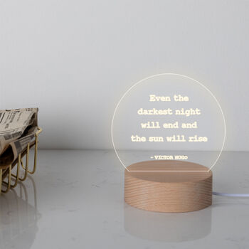 Personalised Motivational Quote Mini Desk Lamp, 4 of 9
