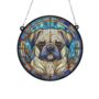 Pug Stained Glass Effect Suncatcher, thumbnail 2 of 6