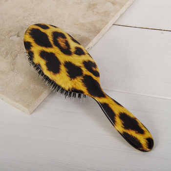Animal Print Natural Bristle Hairbrush, 2 of 4