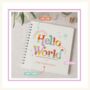 Colourful 'Hello World' Bump To Birth Custom Journal, thumbnail 7 of 11