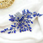 Blue Crystal And Black Wired Hair Comb, thumbnail 4 of 4