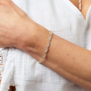 Sterling Silver Country Garden Tennis Bracelet, 7 of 7