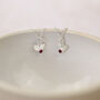 Sterling Silver Small Birthstone Heart Pendant, thumbnail 3 of 6
