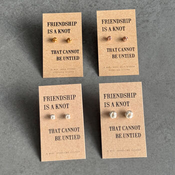 Friendship Knot Sterling Silver Earrings, 6 of 12