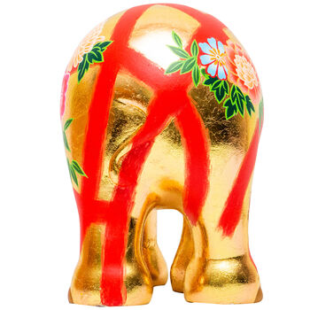 Golden Flowers 'Edo' Hand Painted Anniversary Elephant, 8 of 12