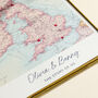 Personalised Our Love Story UK Vintage Map Print, thumbnail 2 of 3