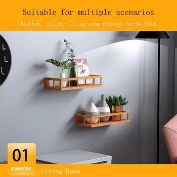 Set Of Two Bamboo Floating Shelves, 7 of 9