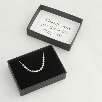 Sterling Silver 16 Beads 16th Birthday Necklace, 3 of 8