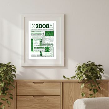 2008 Personalised 18th Birthday Golf Fact Print, 5 of 10