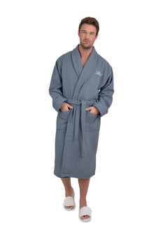Personalised Embroidered Waffle Lined Dressing Gown, 4 of 11