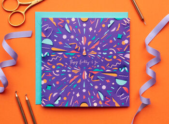 Happy Birthday To You Confetti Greetings Card, 2 of 4