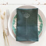 Embroidered Cow Parsley Linen Napkins, thumbnail 1 of 4