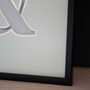 Personalised Handmade Gold Numbers Glass Sign, thumbnail 2 of 6