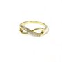 Infinity Ring, Cz, Rose Or Gold Vermeil On 925 Silver, thumbnail 4 of 12