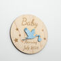 Modern Maple Acrylic Pregnancy Announcement Stork Sign, thumbnail 10 of 12