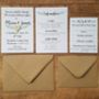 'Rustic Greenery' Botanical Wedding Invitation Bundle, thumbnail 5 of 7