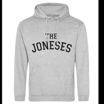 Personalised Varsity Banner Hoodie – Custom Family Name, 2 of 12