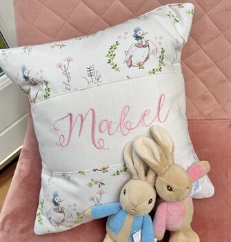 Peter Rabbit© Name And Date Cushion, 7 of 7