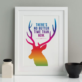 Stag Head Personalised Quote Print, 2 of 8