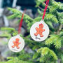 Personalised Gingerbread Wooden Baubles, thumbnail 4 of 4