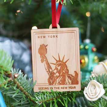 Wooden Christmas Travel Memories Personalised Bauble, 4 of 5