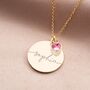 Large Esme And Heart Birthstone Name Necklace, thumbnail 4 of 9