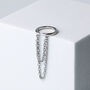 Sterling Silver Chain Dangle Ear Cuff, thumbnail 1 of 6